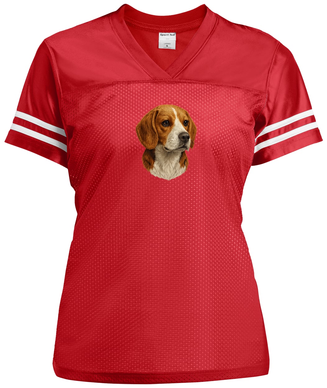 LST307 Sport-Tek Ladies' Replica Jersey - True Red/White