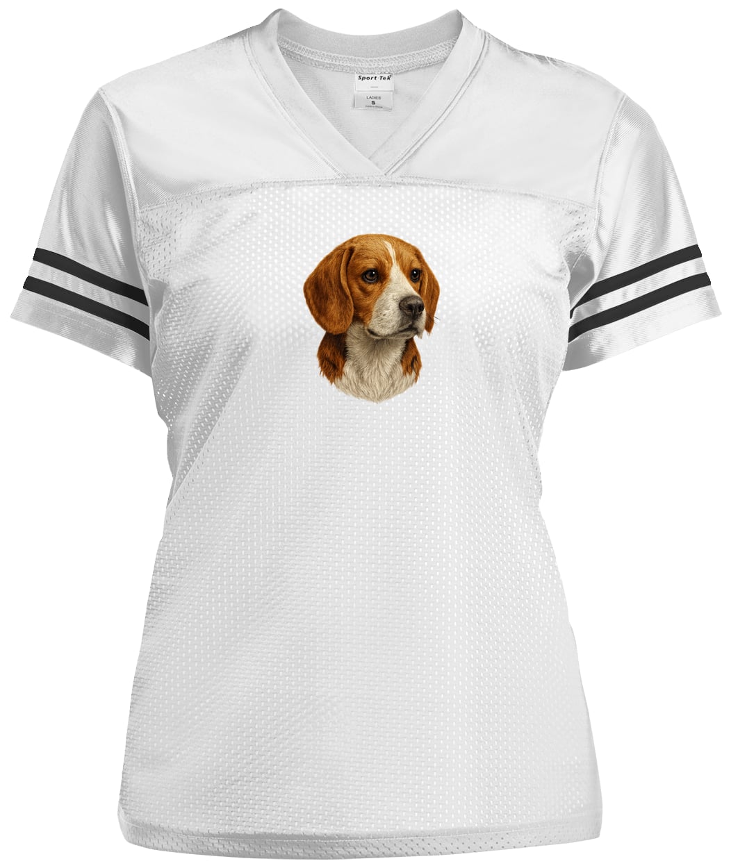 LST307 Sport-Tek Ladies' Replica Jersey - White/Black