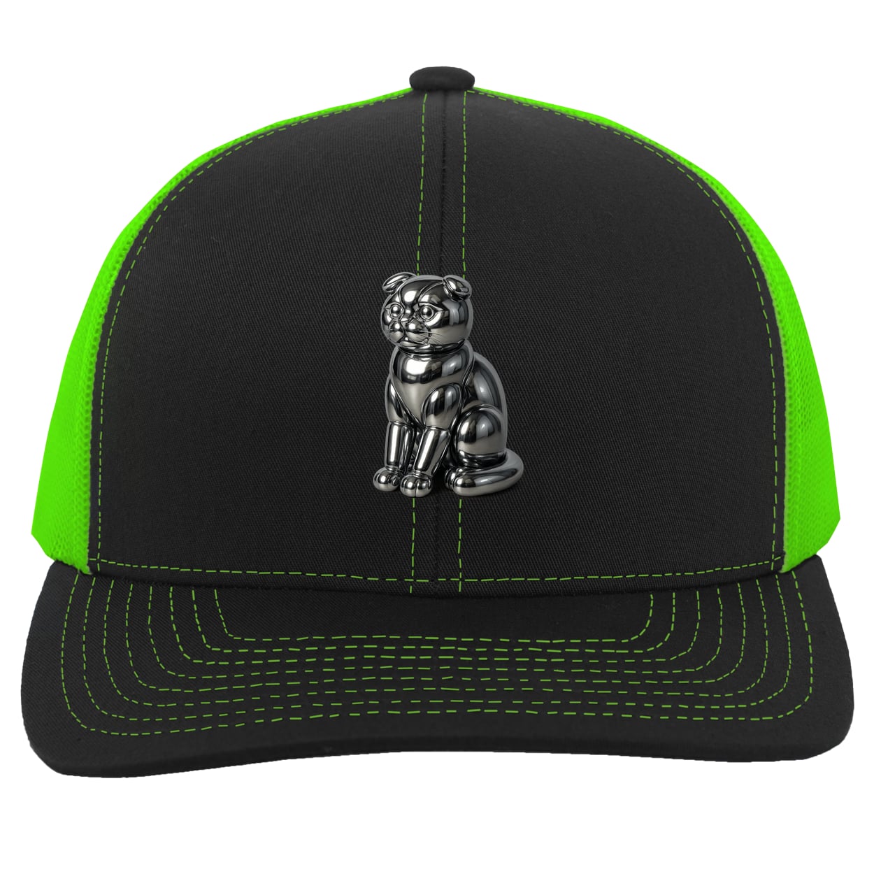 104C Trucker Snap Back - Black/Neon Green