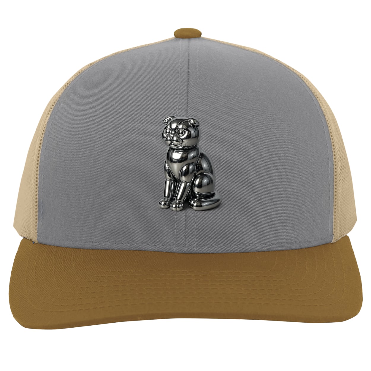 104C Trucker Snap Back - Heather/Beige/Amber