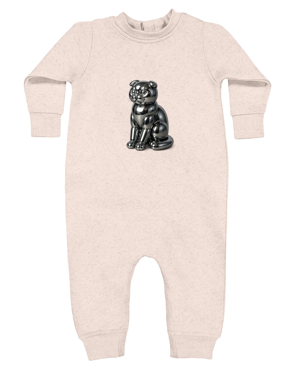 4447 Rabbit Skins Infant Fleece One-Piece Bodysuit - Natural Heather