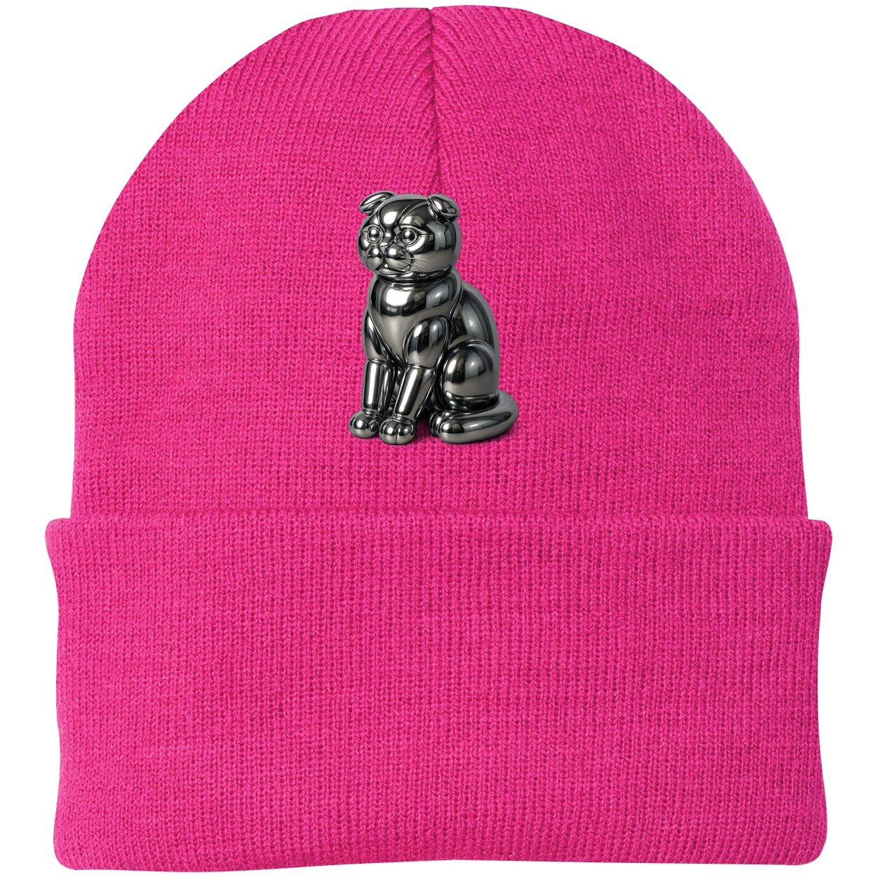 CP90 Port & Company Knit Beanie - Neon Pink