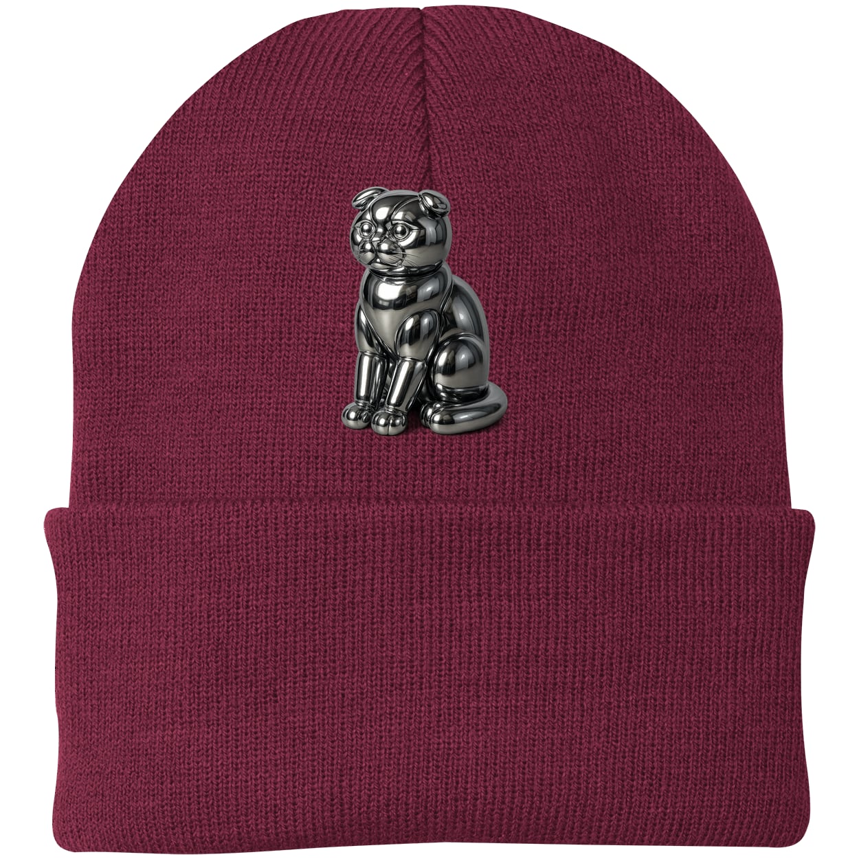CP90 Port & Company Knit Beanie - Maroon