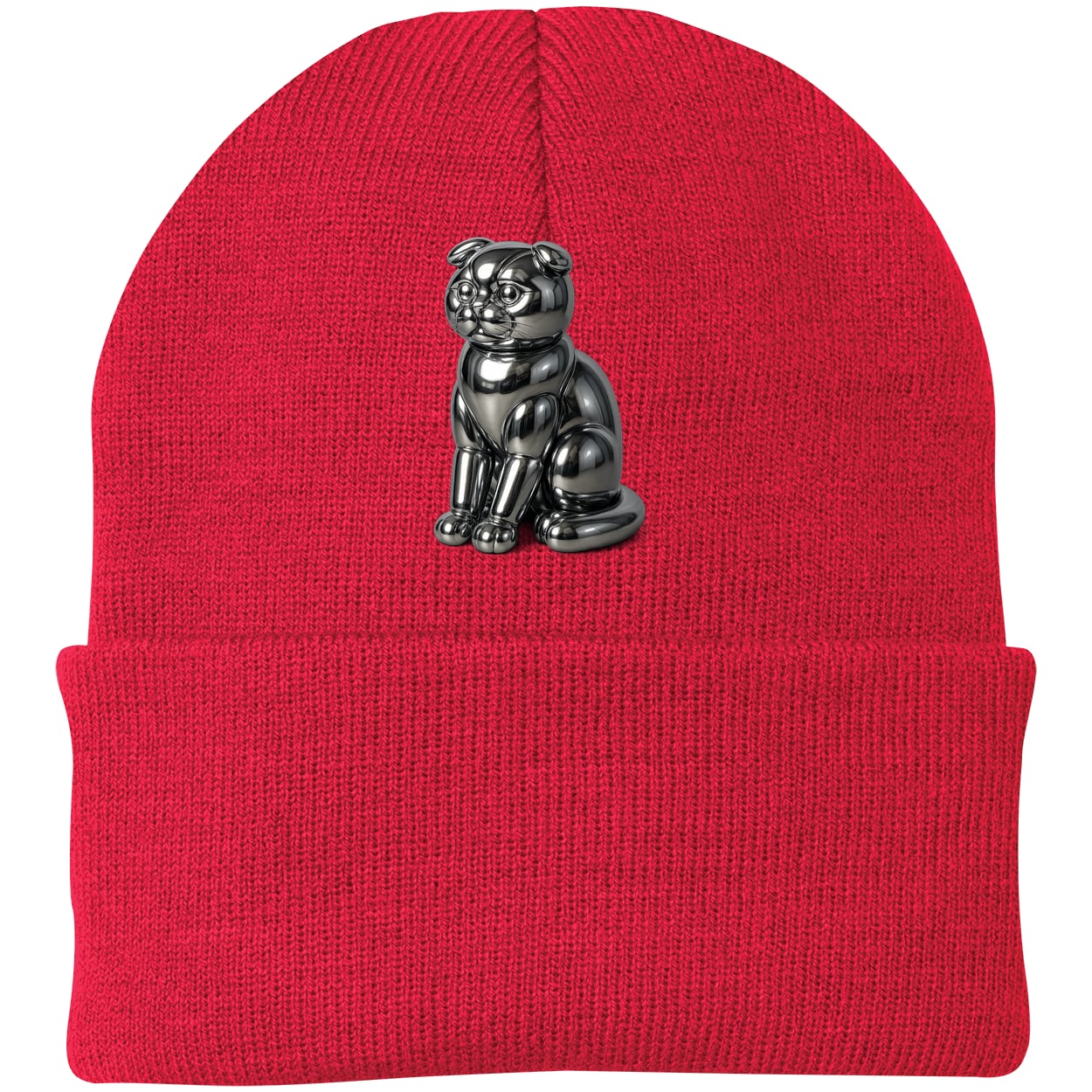 CP90 Port & Company Knit Beanie - Athletic Red