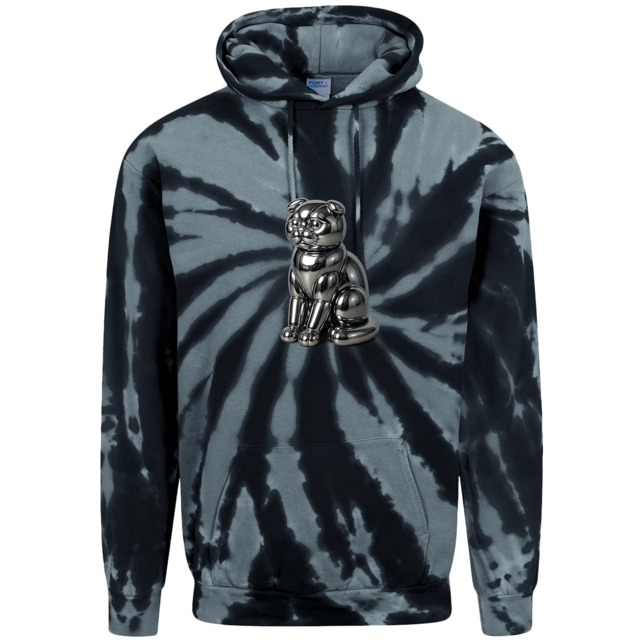 PC146 Port & Company Adult Tie-Dye Pullover Hoodie - Black