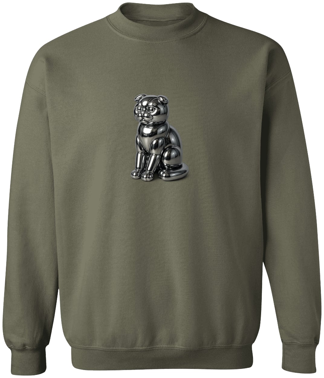G180 Gildan Crewneck Pullover Sweatshirt - Military Green