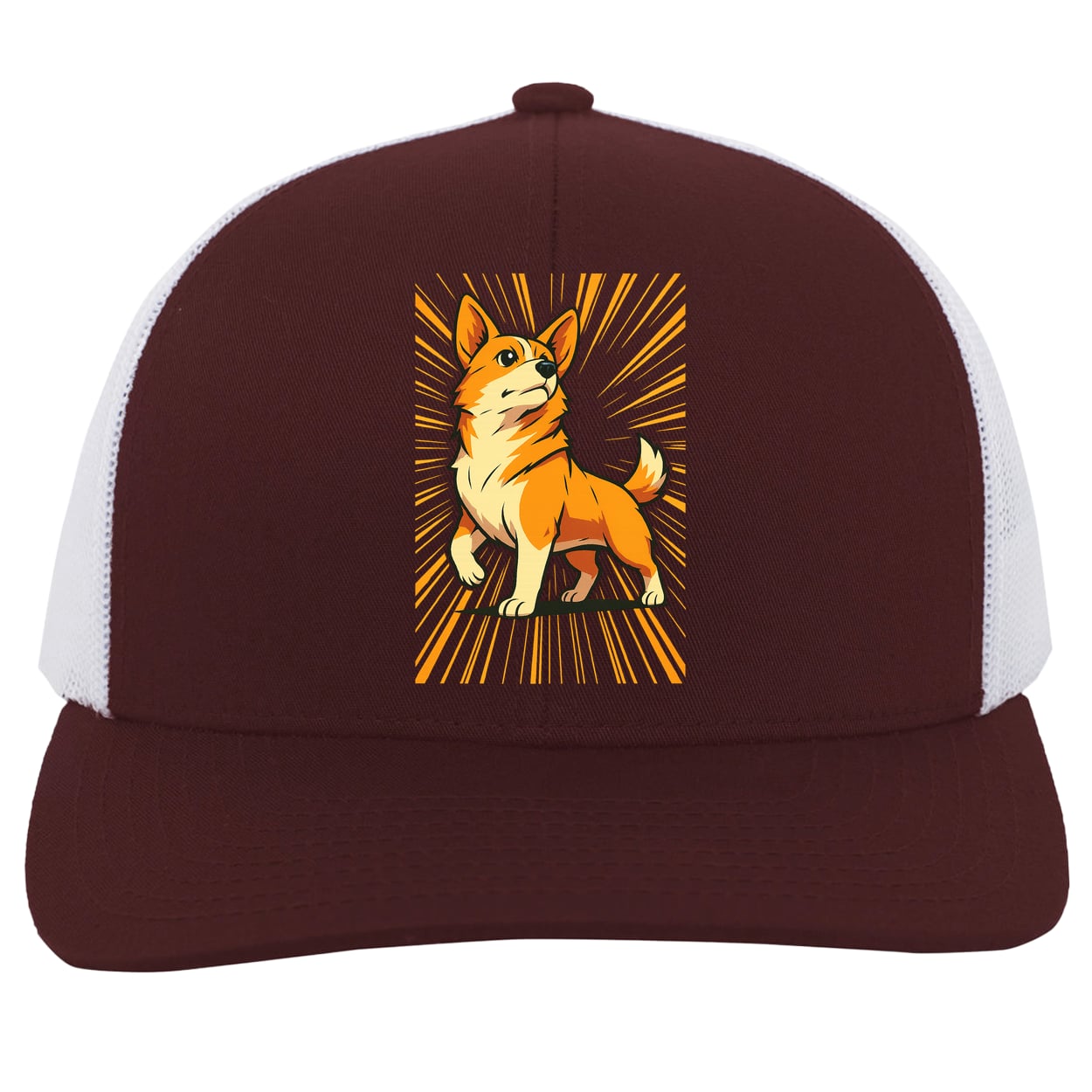 104C Trucker Snap Back - Maroon/White