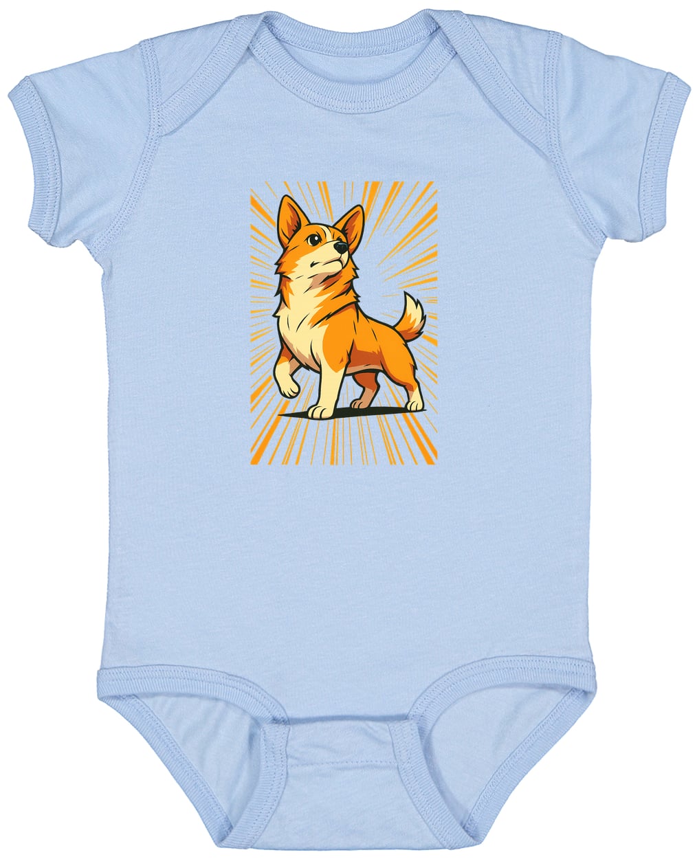 4424 Infant Fine Jersey Bodysuit - Light Blue