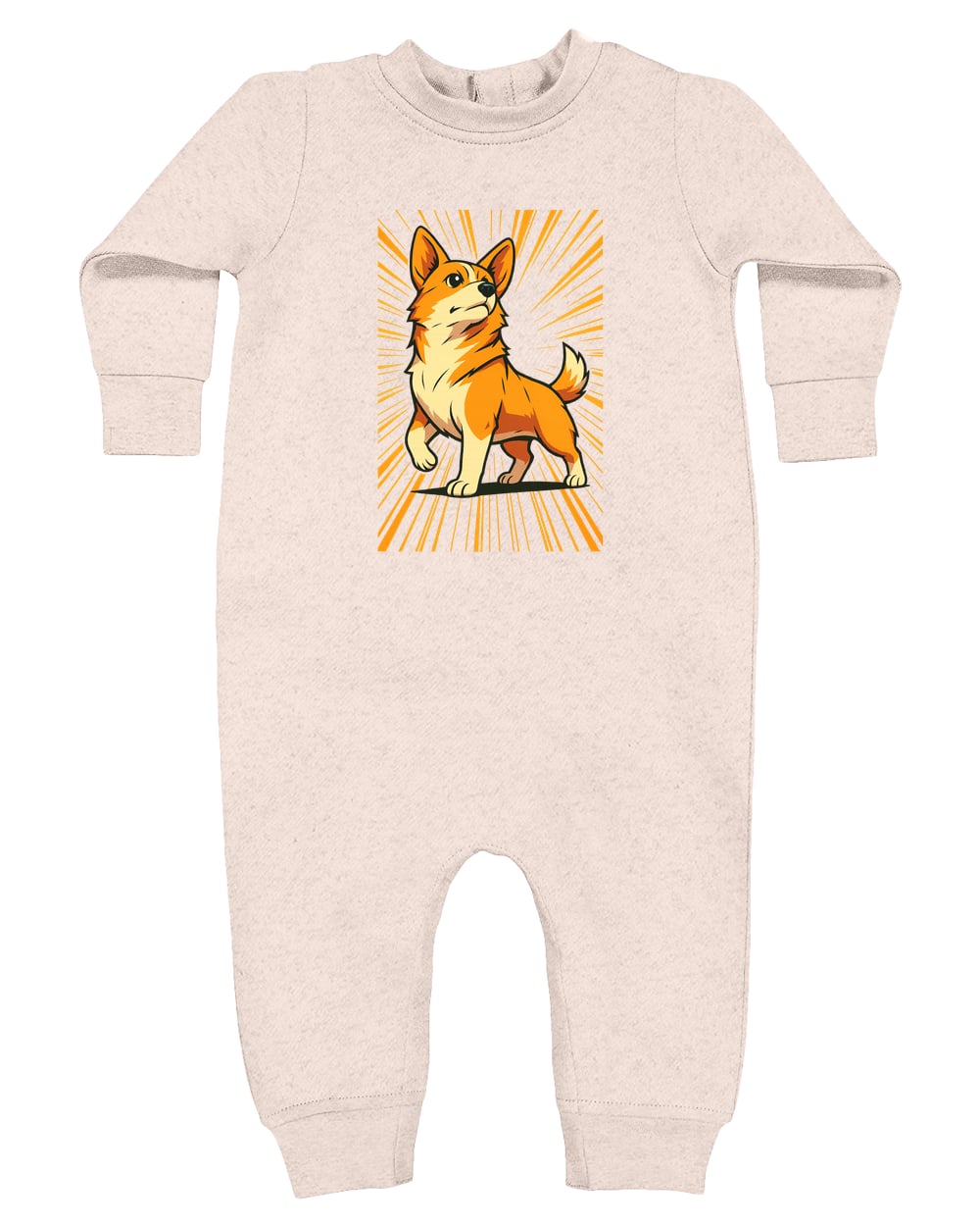 4447 Rabbit Skins Infant Fleece One-Piece Bodysuit - Natural Heather