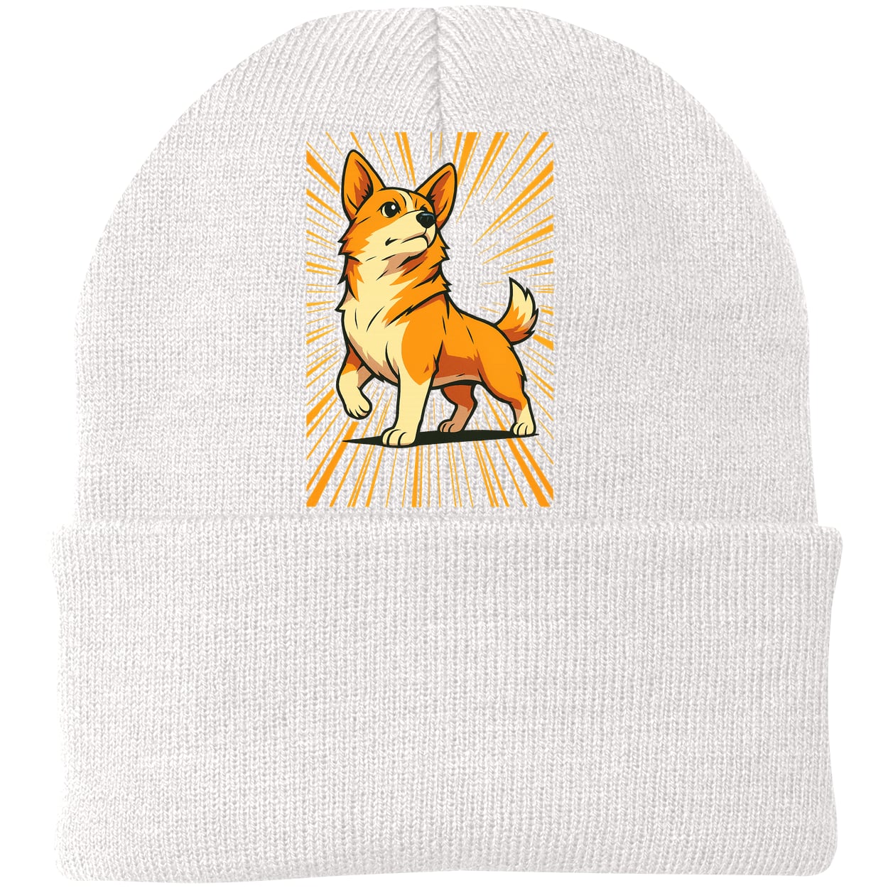 CP90 Port & Company Knit Beanie - White