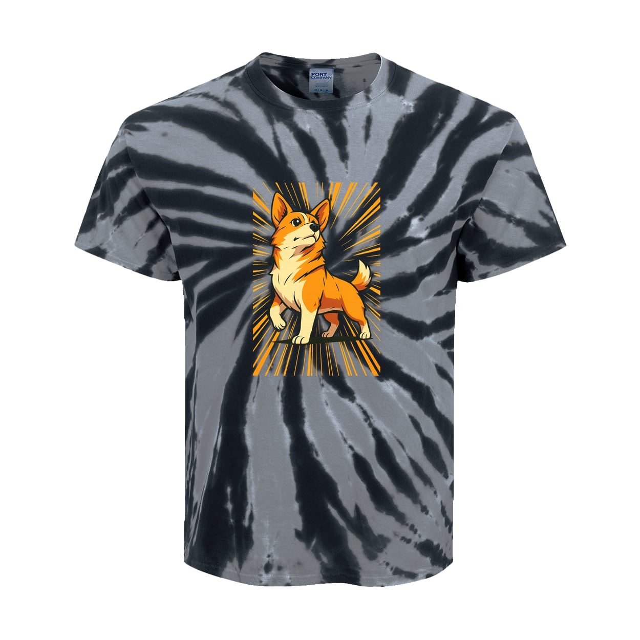 PC147Y Port & Company Kids Tie-Dye Tee - Black