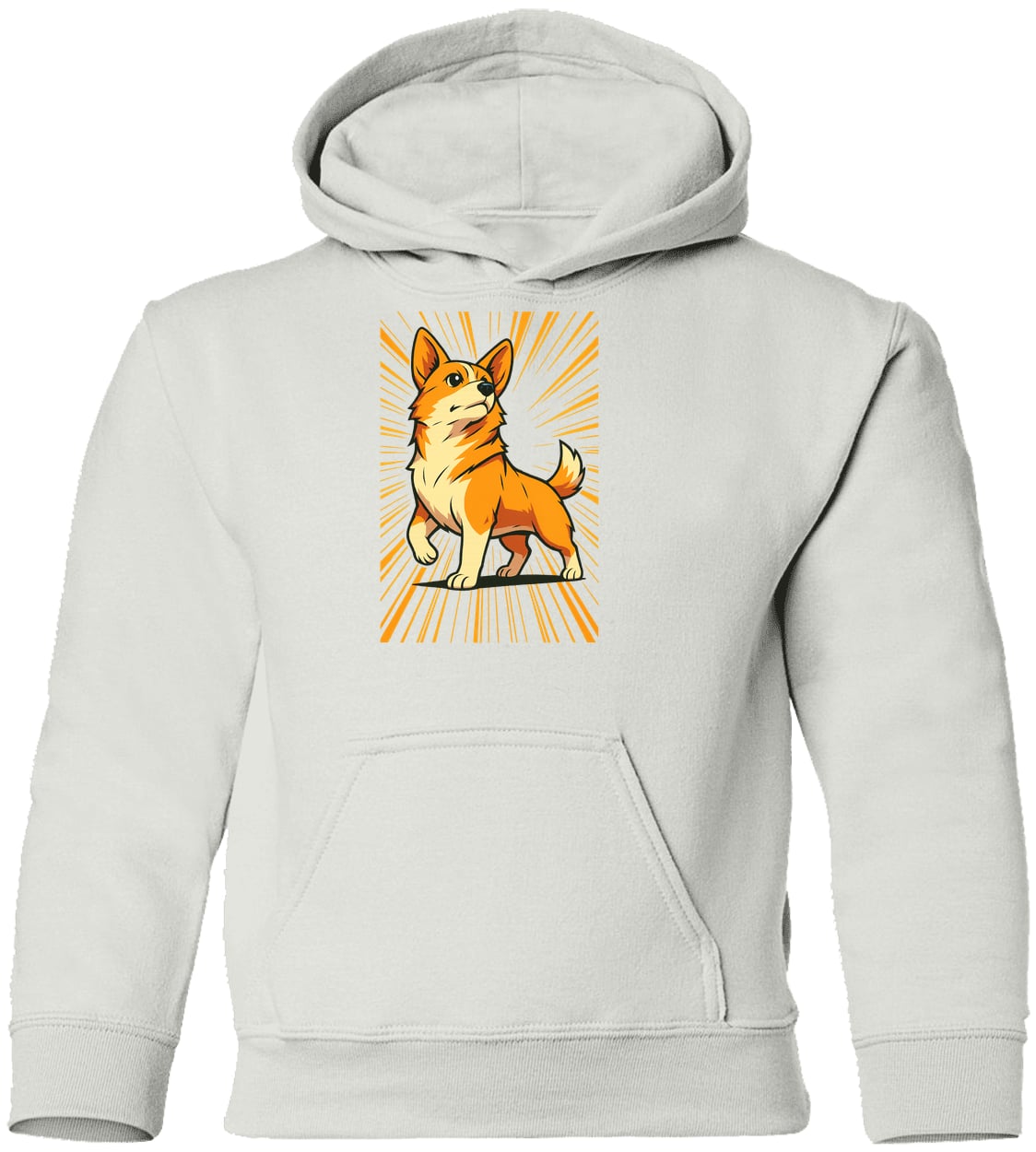 G185B Gildan Youth Pullover Hoodie - White