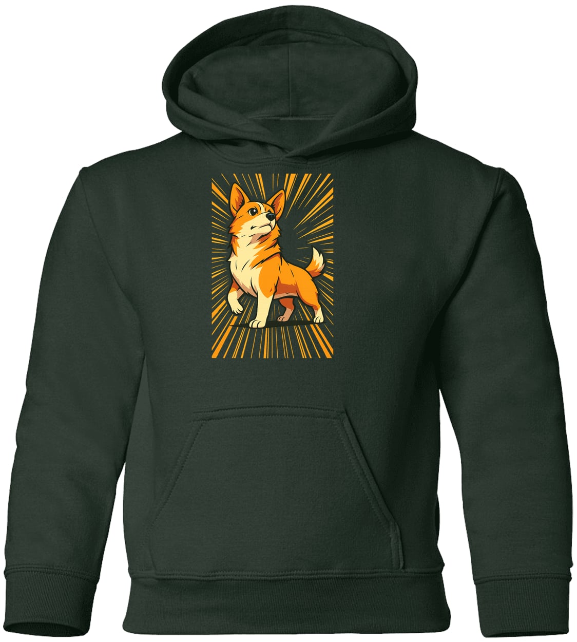 G185B Gildan Youth Pullover Hoodie - Forest Green