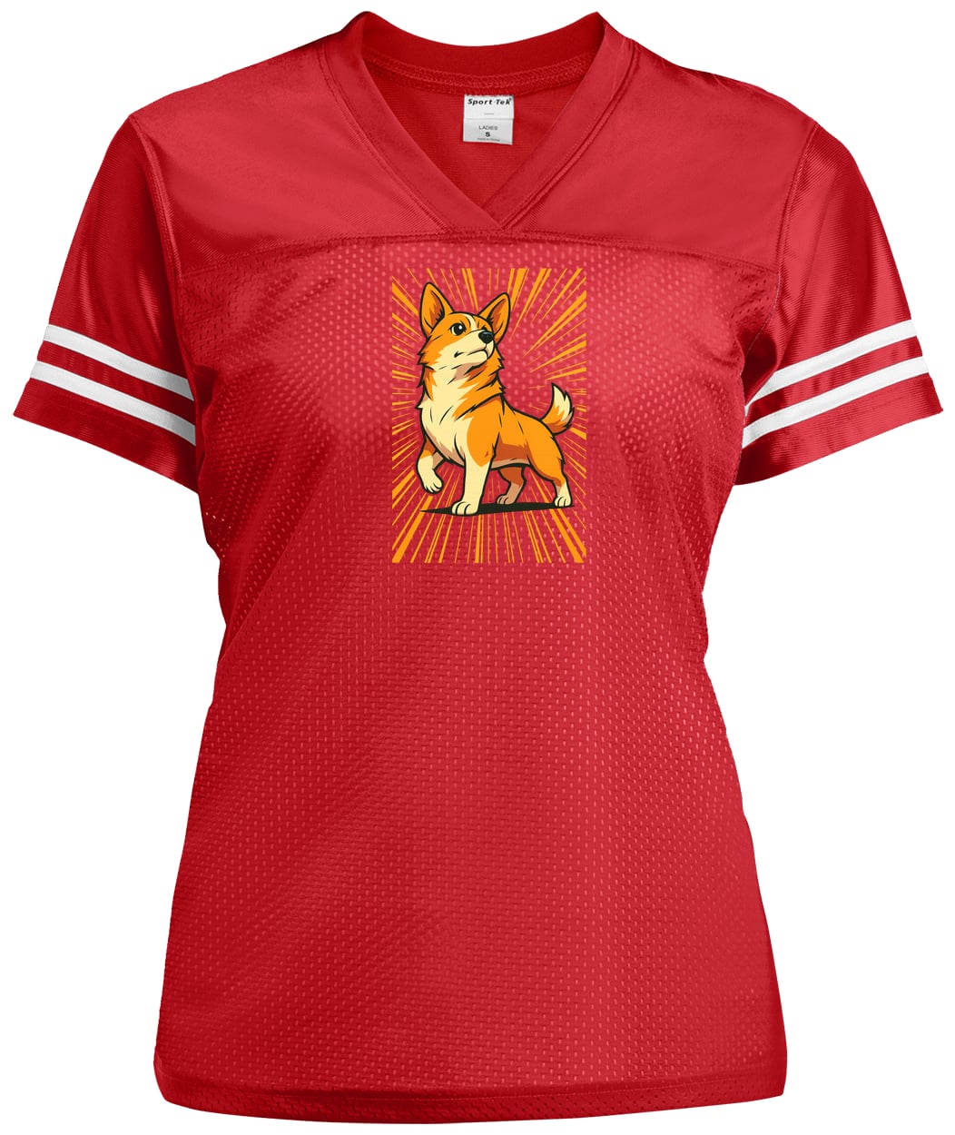 LST307 Sport-Tek Ladies' Replica Jersey - True Red/White