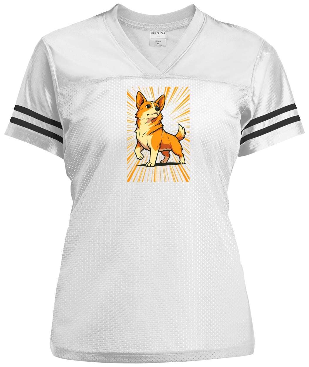LST307 Sport-Tek Ladies' Replica Jersey - White/Black