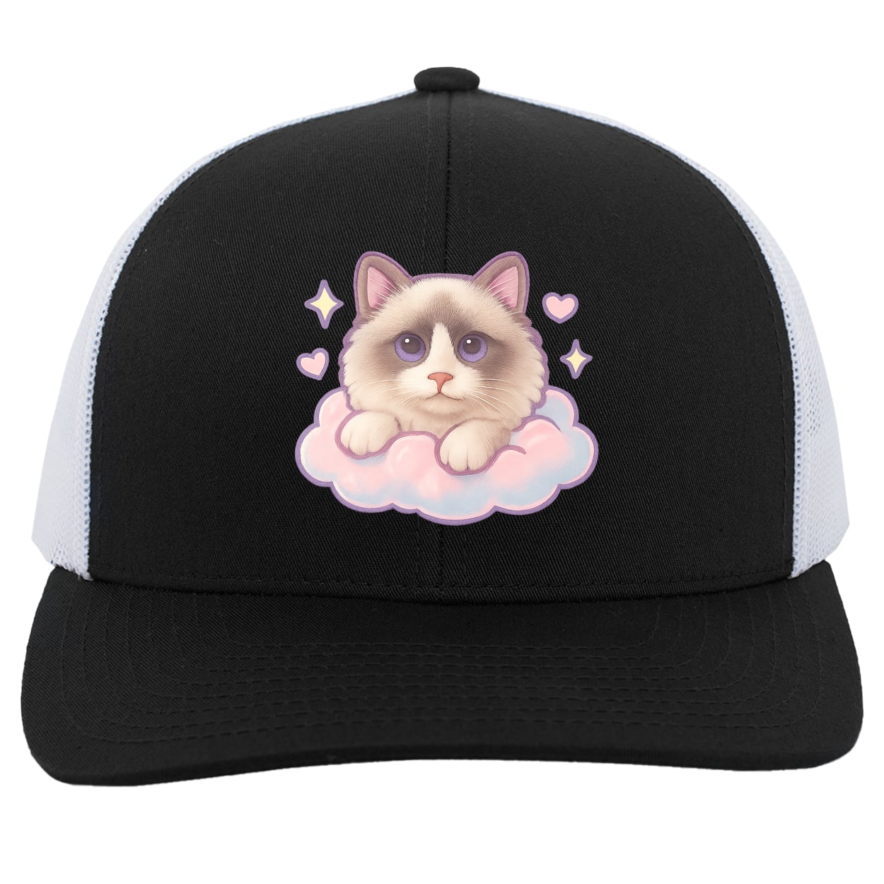 104C Trucker Snap Back - Black/White