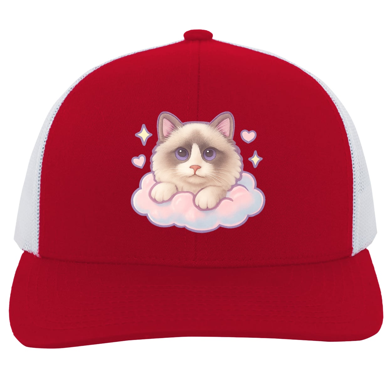 104C Trucker Snap Back - Red/White