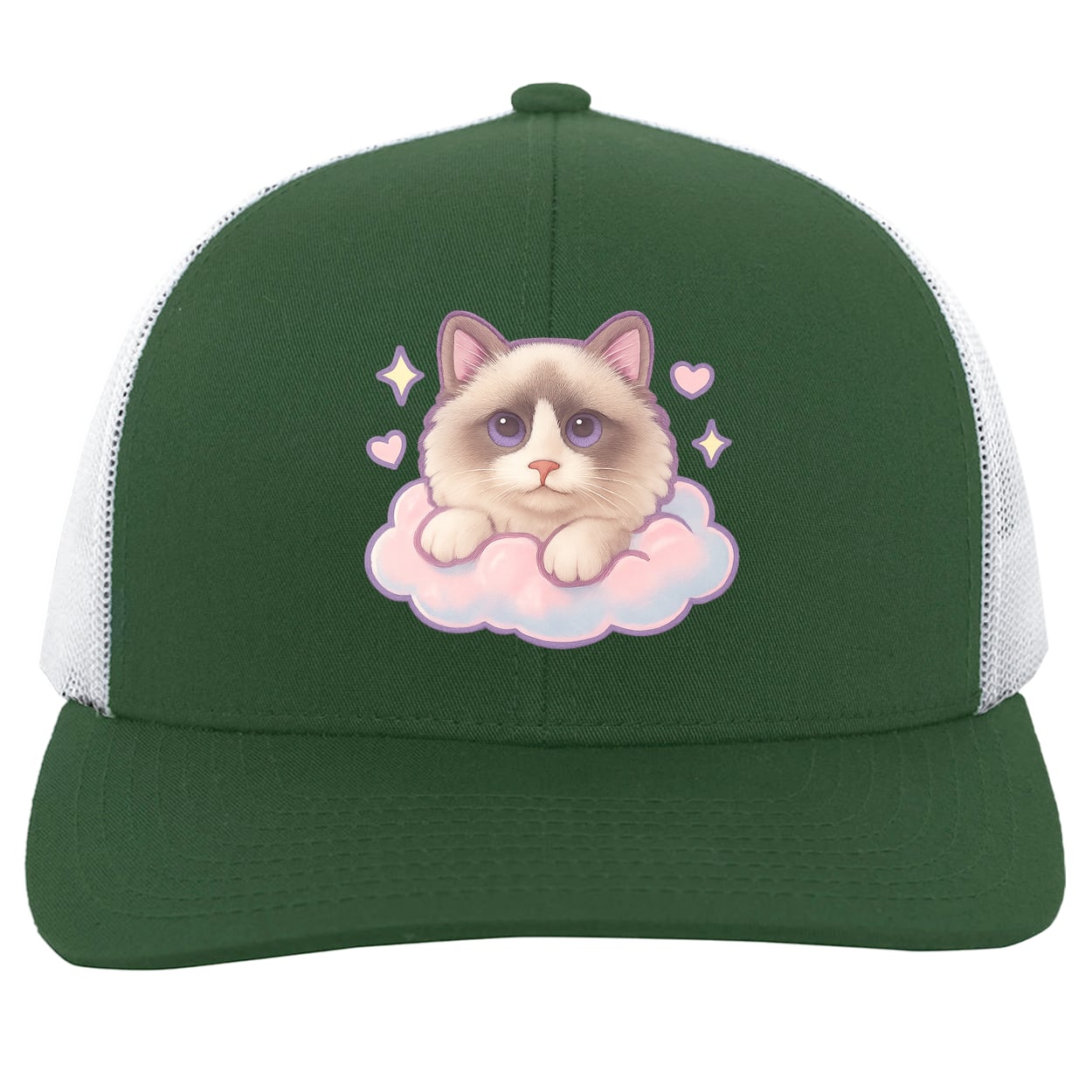 104C Trucker Snap Back - Dark Green/White