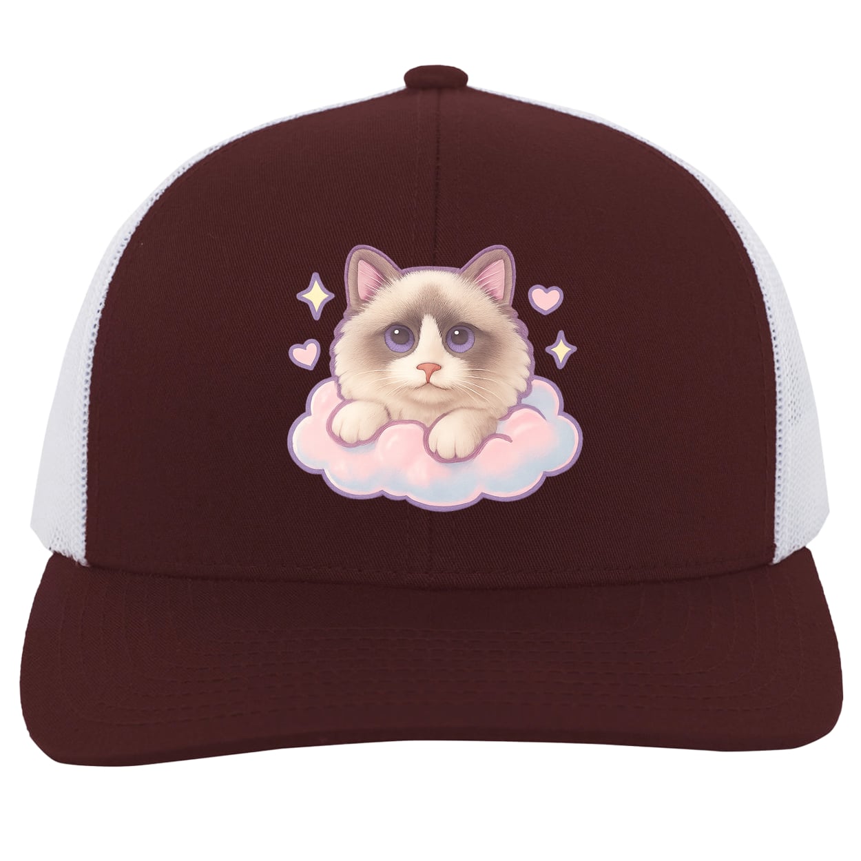 104C Trucker Snap Back - Maroon/White