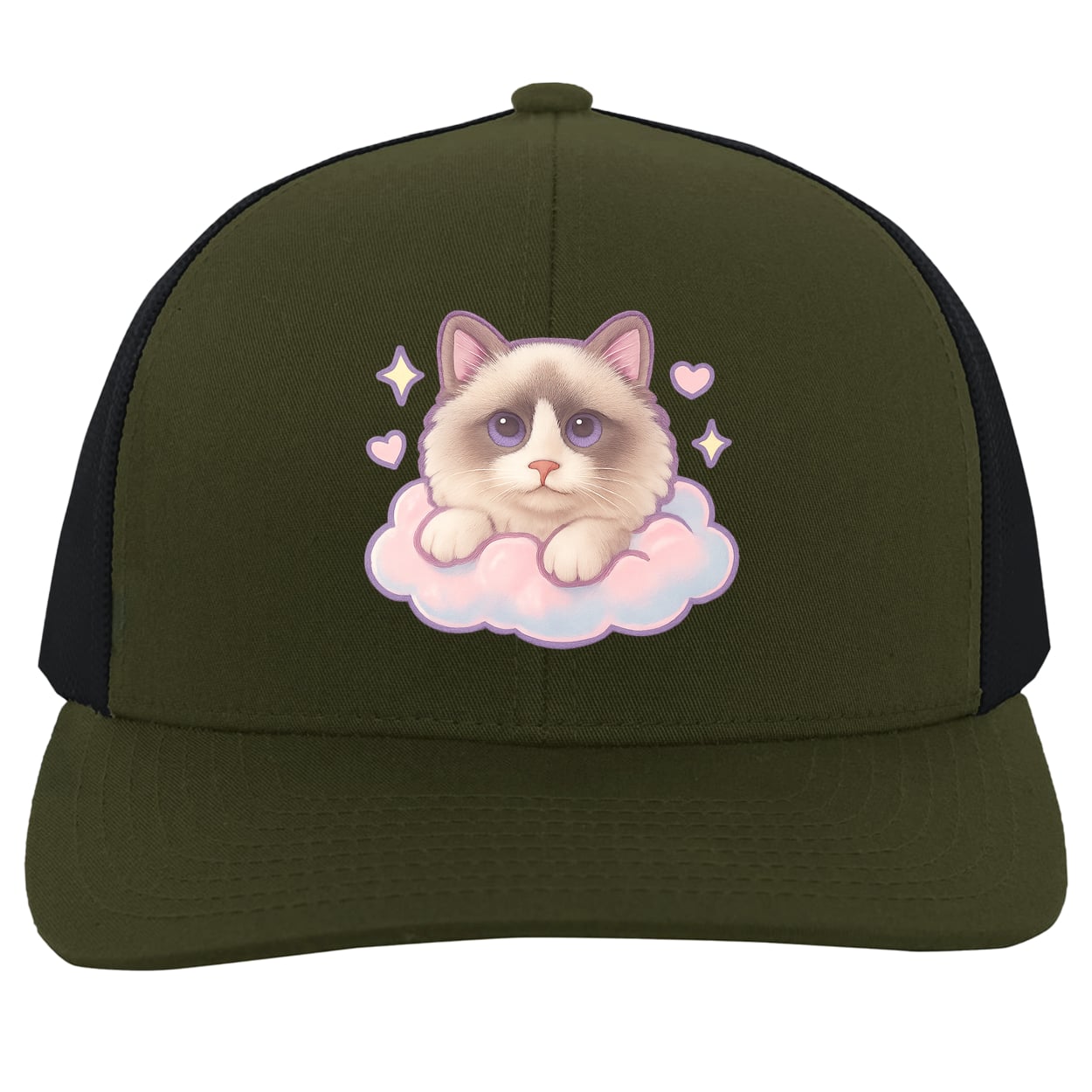 104C Trucker Snap Back - Moss/Charcoal