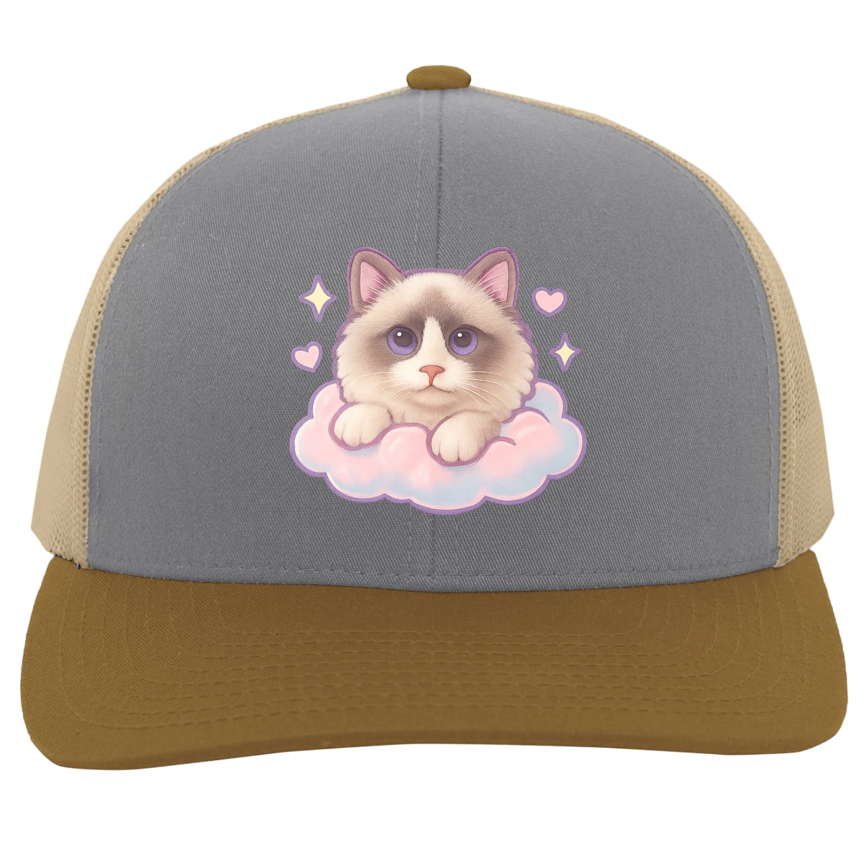 104C Trucker Snap Back - Heather/Beige/Amber