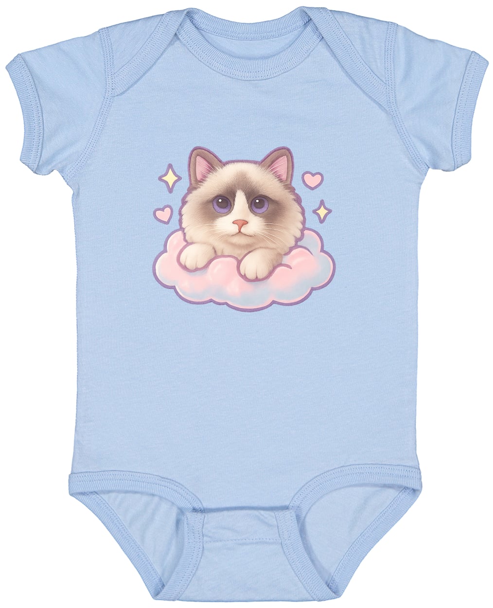 4424 Infant Fine Jersey Bodysuit - Light Blue