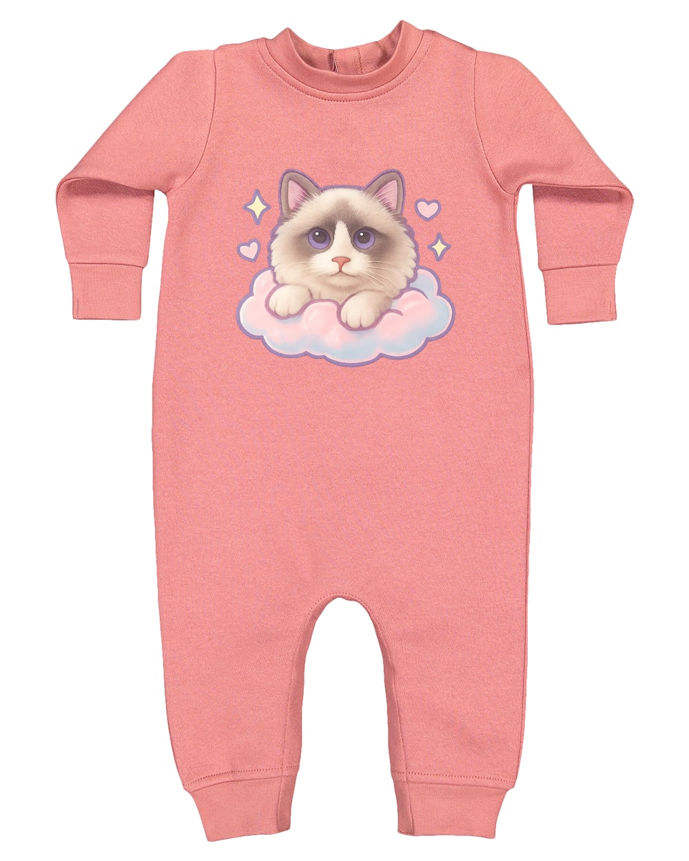 4447 Rabbit Skins Infant Fleece One-Piece Bodysuit - Mauvelous