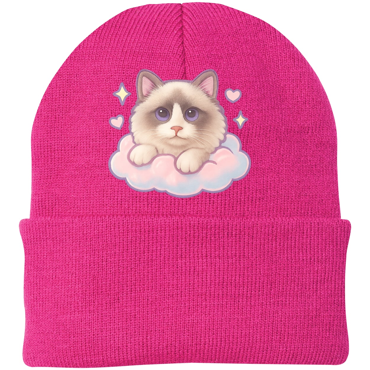 CP90 Port & Company Knit Beanie - Neon Pink