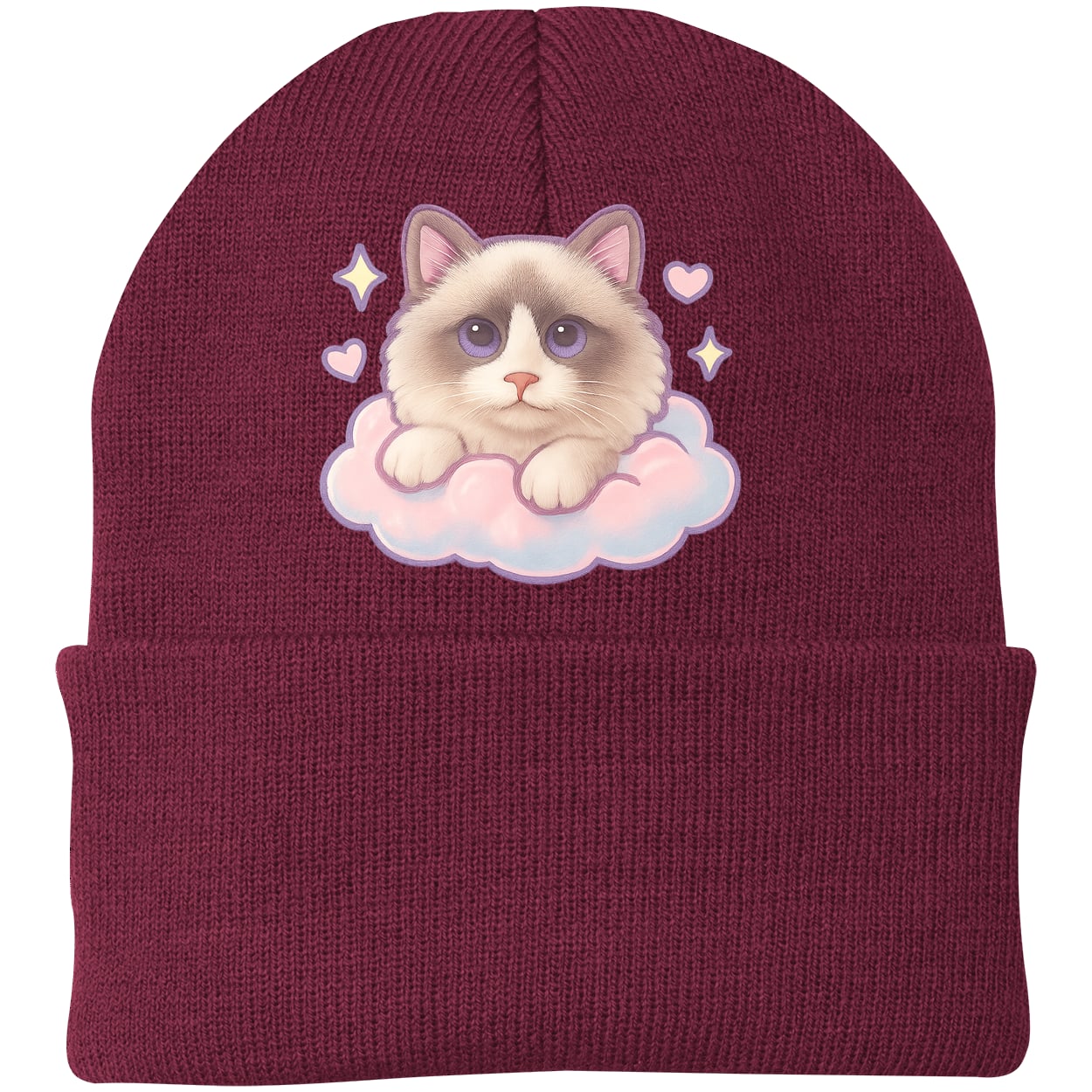 CP90 Port & Company Knit Beanie - Maroon