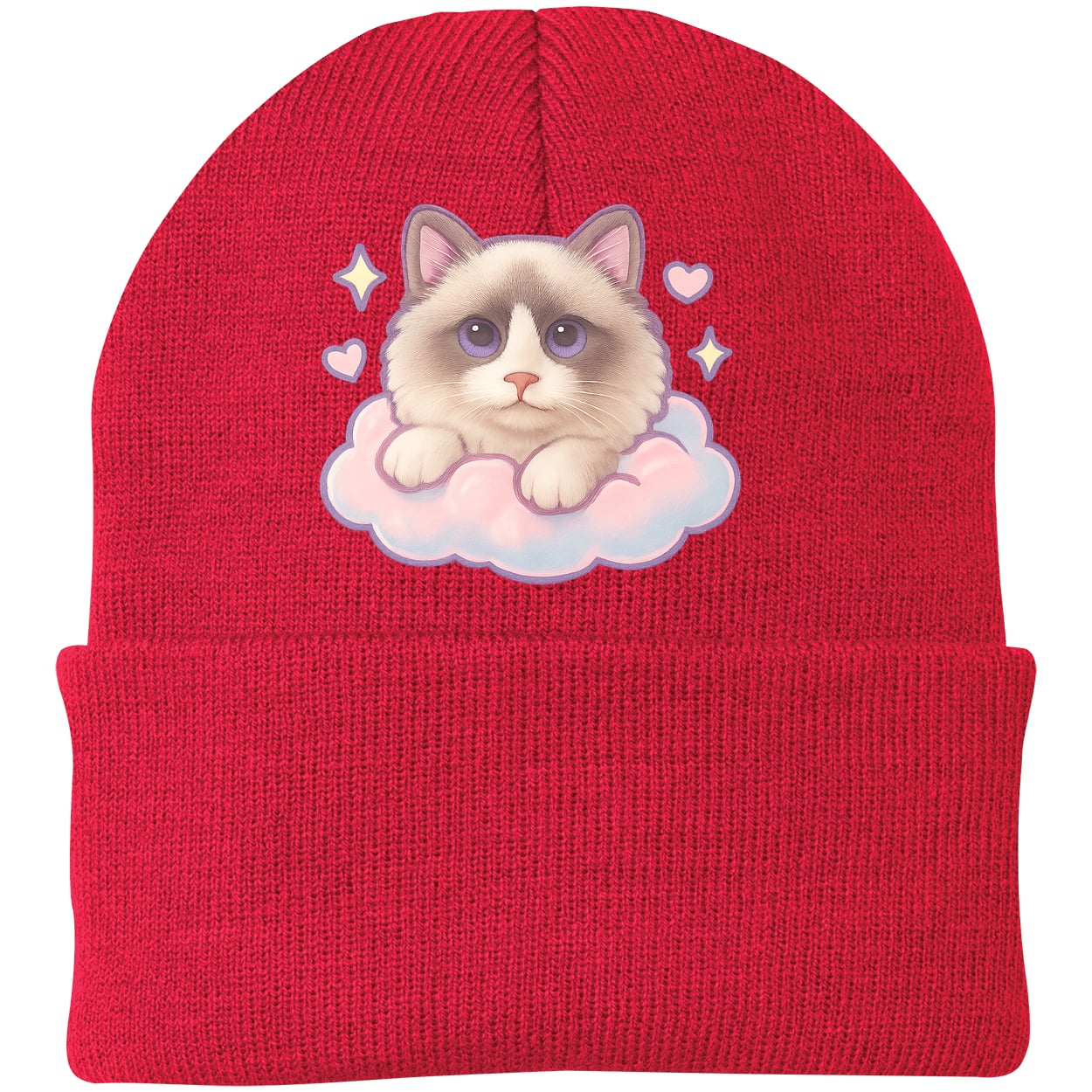 CP90 Port & Company Knit Beanie - Athletic Red