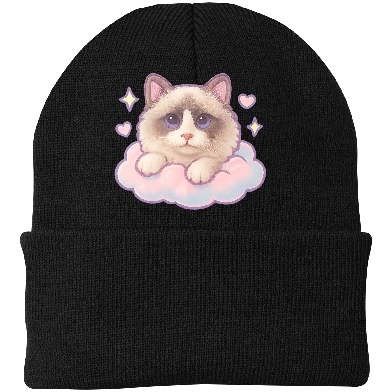 CP90 Port & Company Knit Beanie - Black