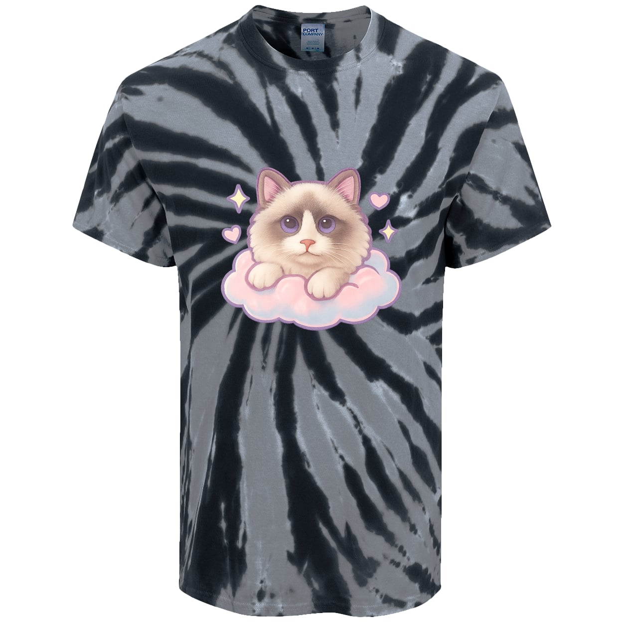PC147 Port & Company Tie-Dye Tee - Black