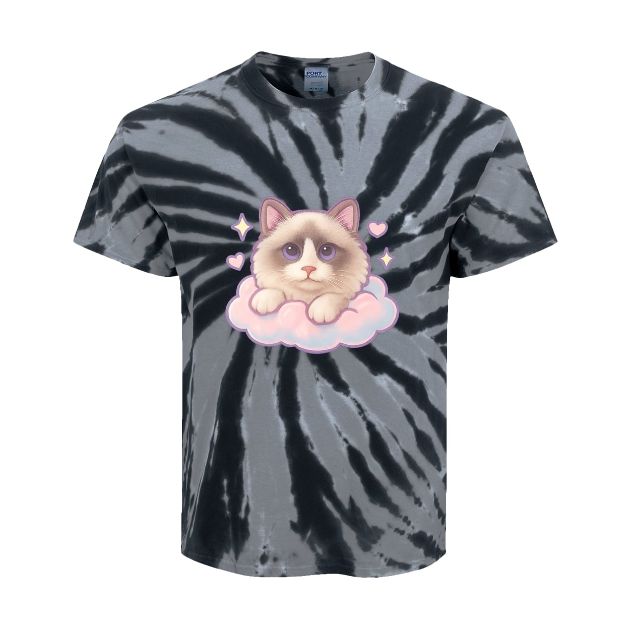 PC147Y Port & Company Kids Tie-Dye Tee - Black