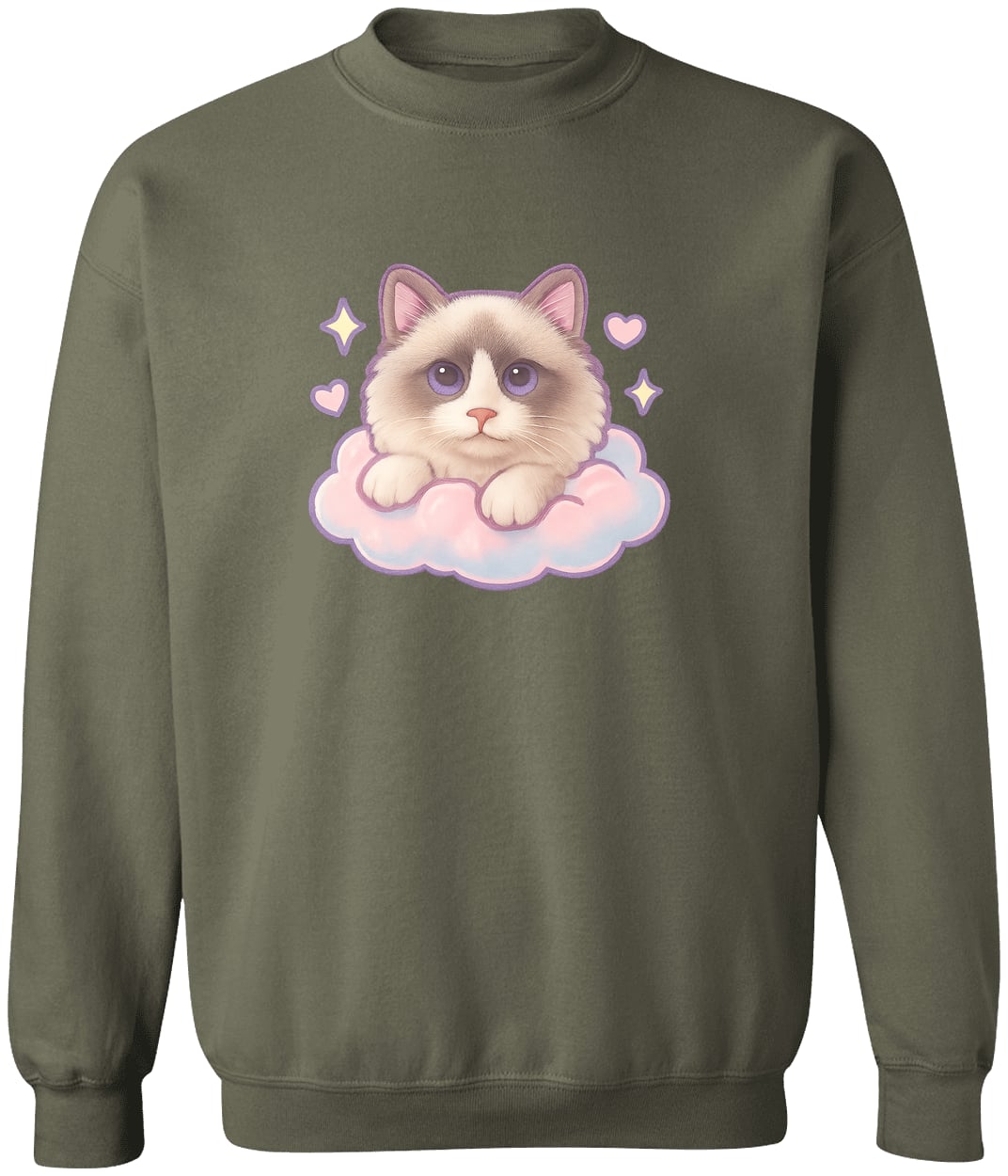 G180 Gildan Crewneck Pullover Sweatshirt - Military Green