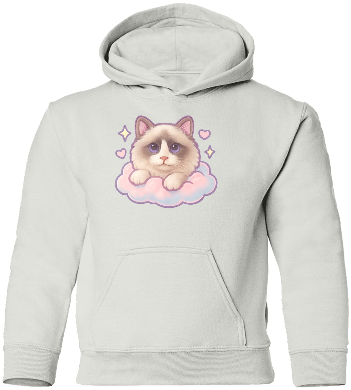 G185B Gildan Youth Pullover Hoodie - White