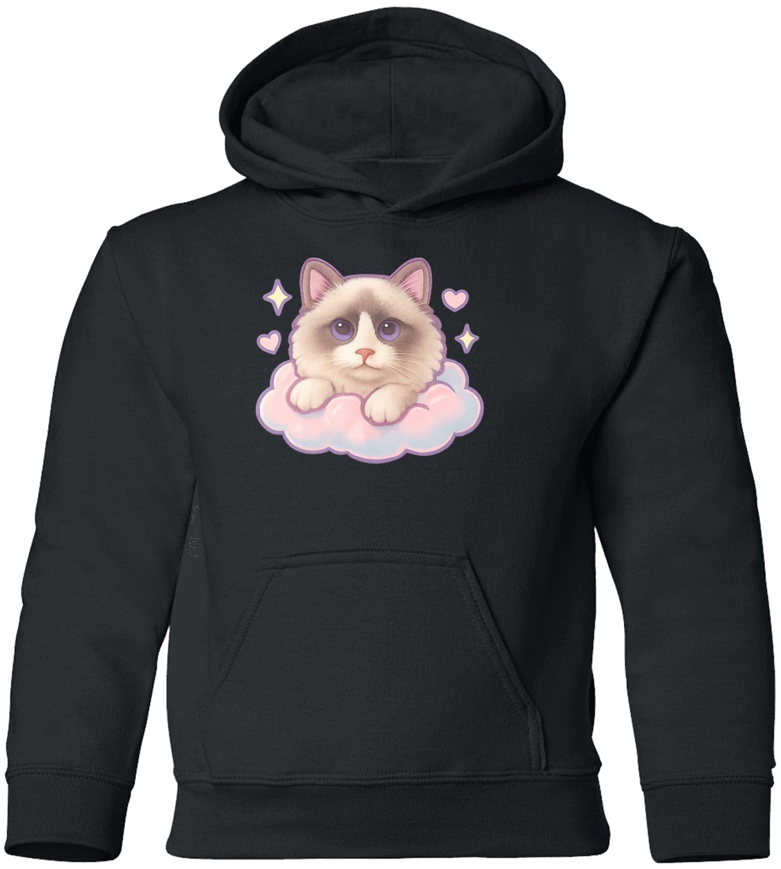 G185B Gildan Youth Pullover Hoodie - Black
