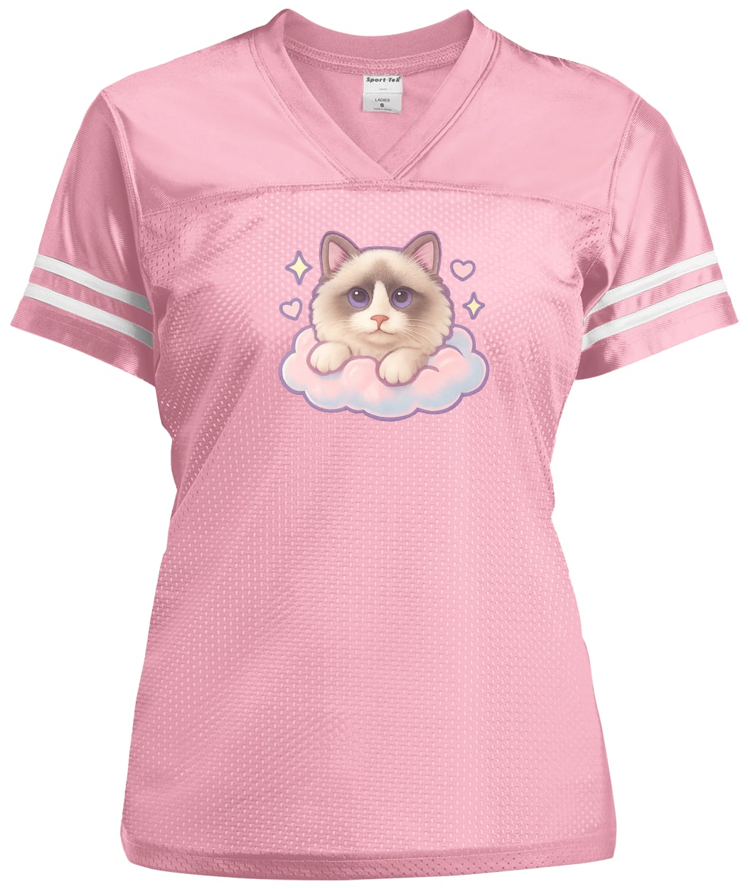 LST307 Sport-Tek Ladies' Replica Jersey - Light Pink/White
