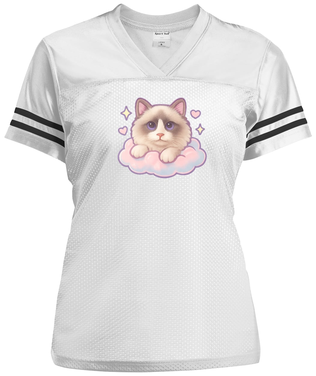LST307 Sport-Tek Ladies' Replica Jersey - White/Black