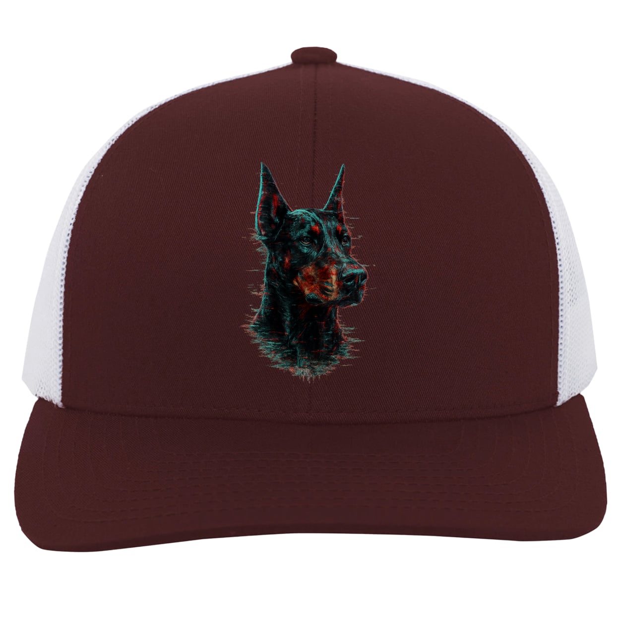 104C Trucker Snap Back - Maroon/White