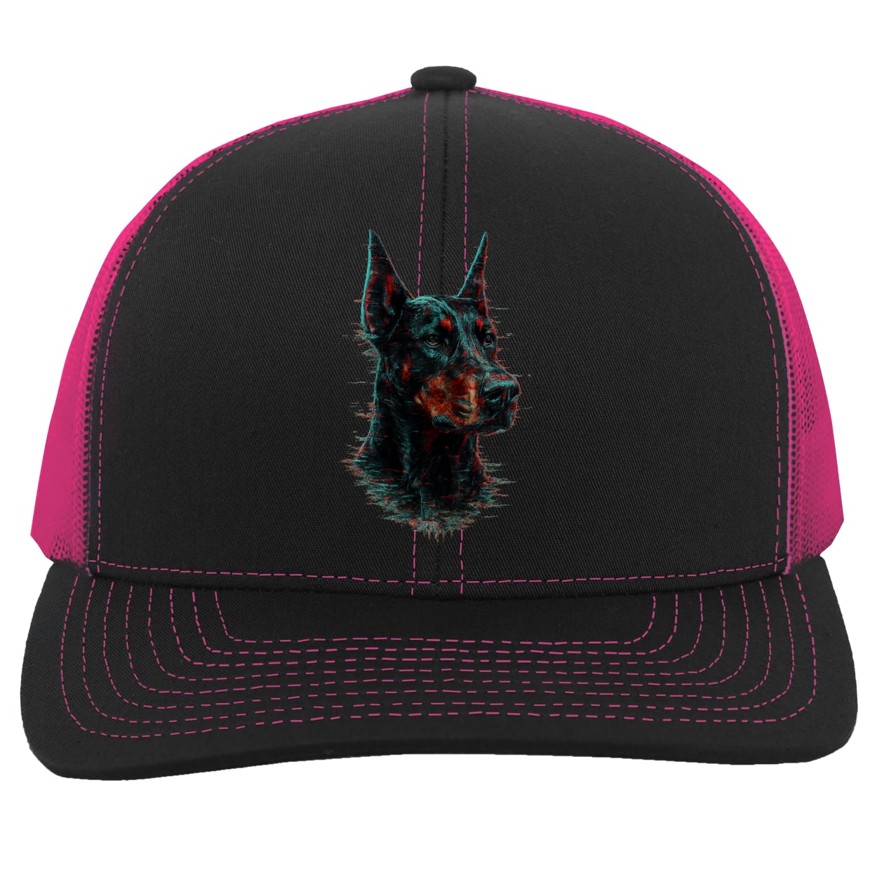 104C Trucker Snap Back - Black/Pink