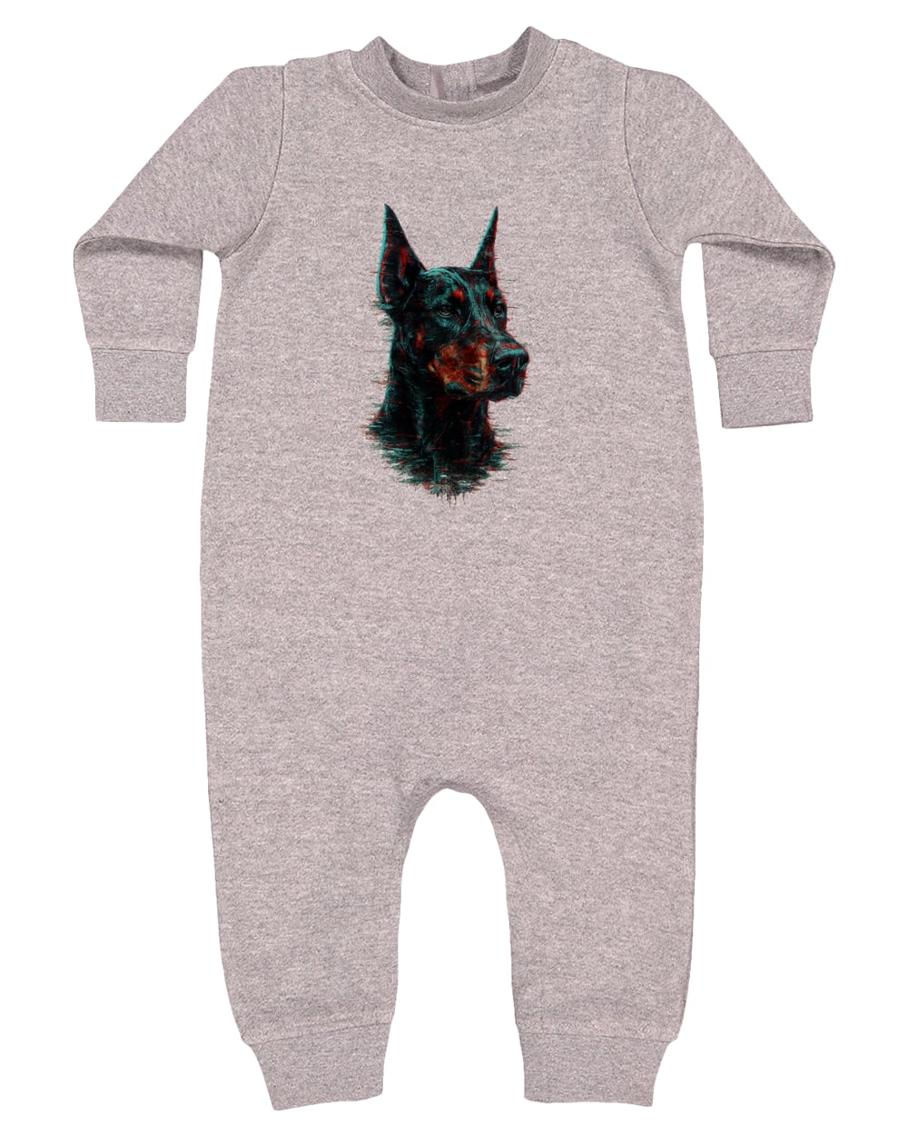 4447 Rabbit Skins Infant Fleece One-Piece Bodysuit - Heather Grey