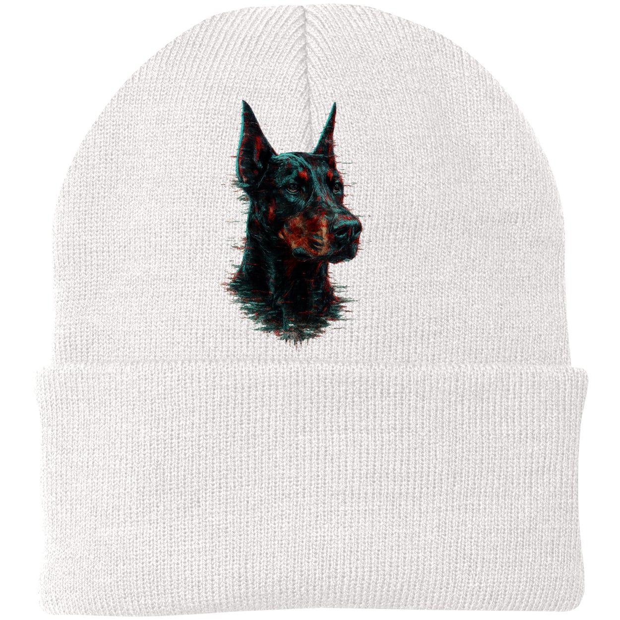CP90 Port & Company Knit Beanie - White
