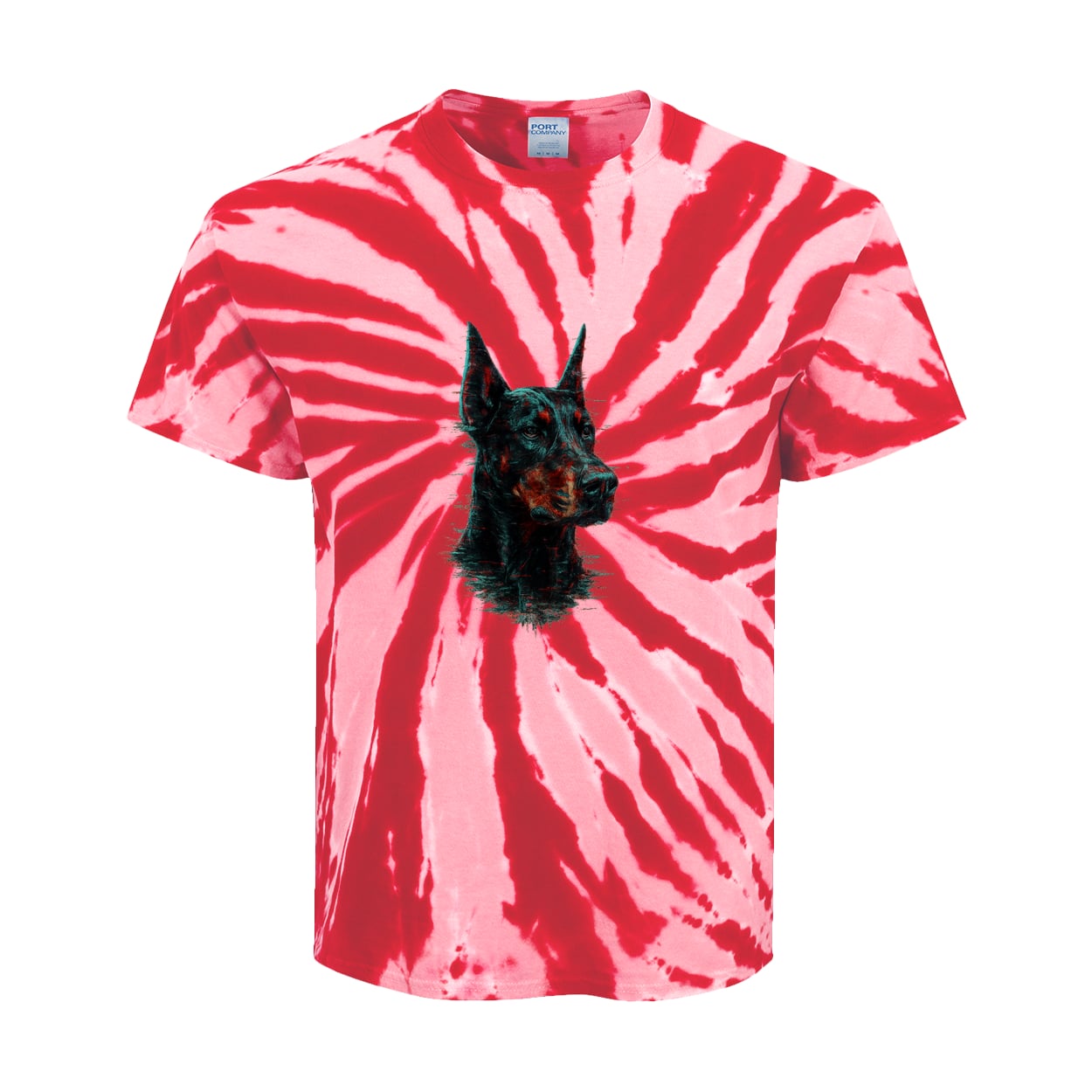 PC147Y Port & Company Kids Tie-Dye Tee - Red