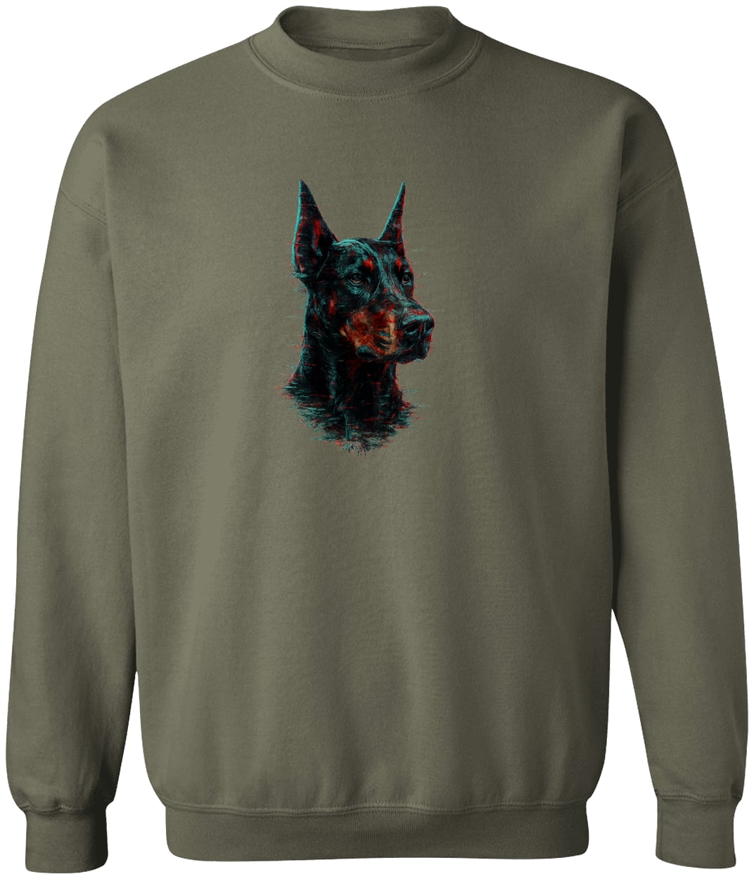 G180 Gildan Crewneck Pullover Sweatshirt - Military Green