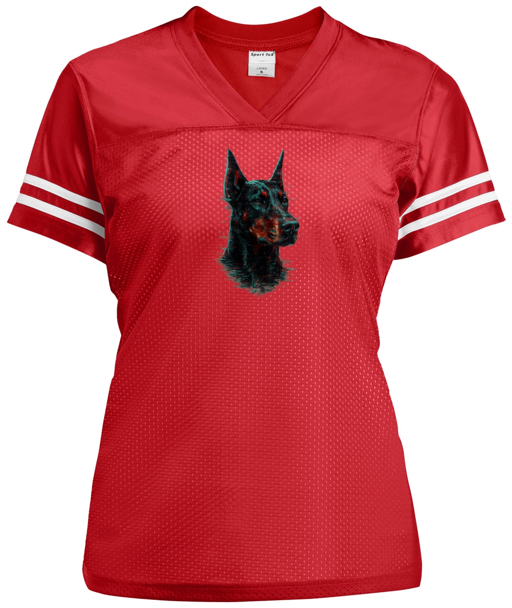 LST307 Sport-Tek Ladies' Replica Jersey - True Red/White