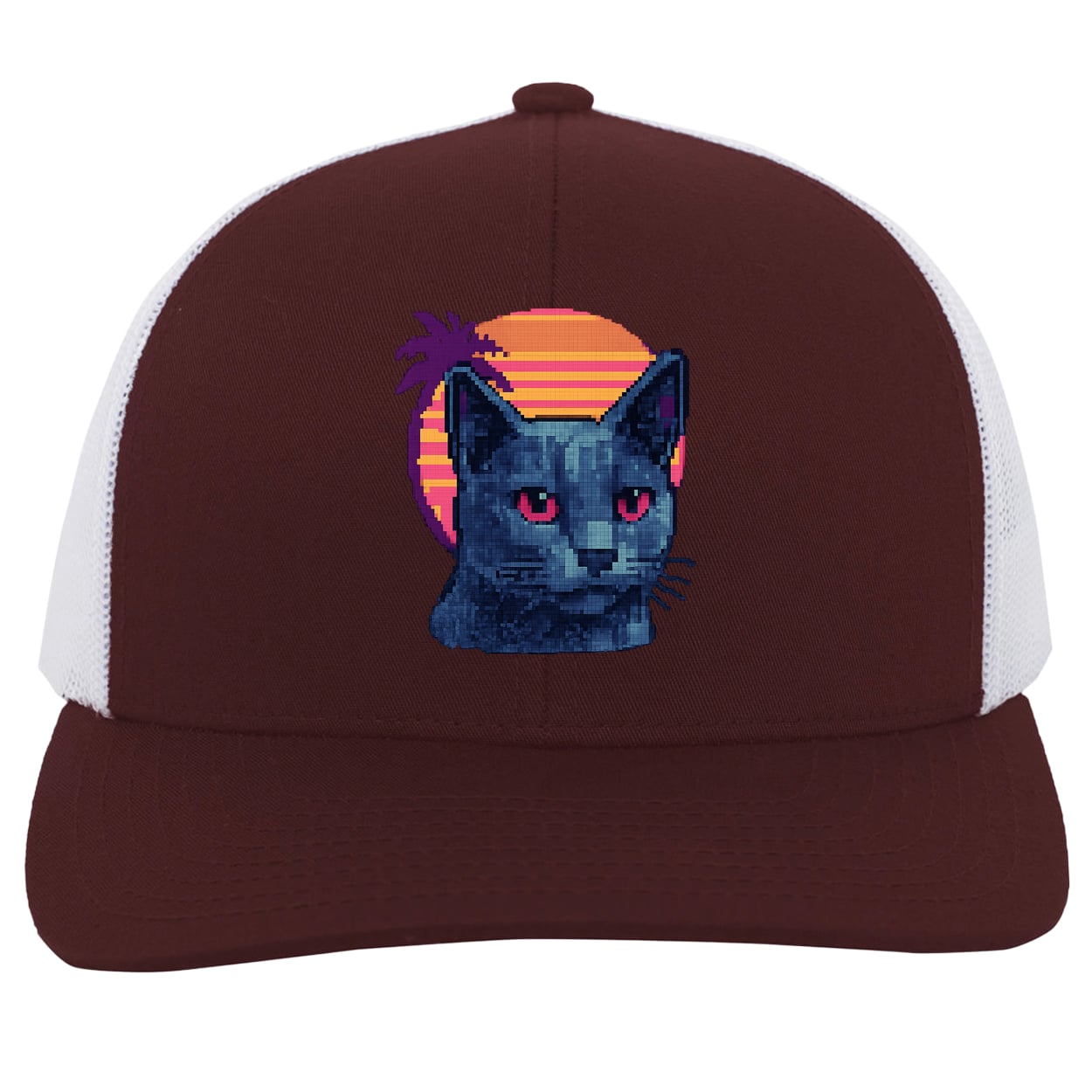 104C Trucker Snap Back - Maroon/White