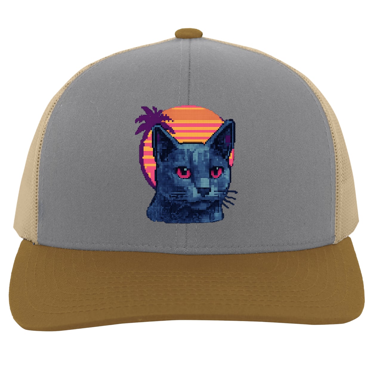104C Trucker Snap Back - Heather/Beige/Amber