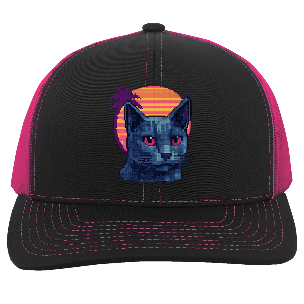 104C Trucker Snap Back - Black/Pink