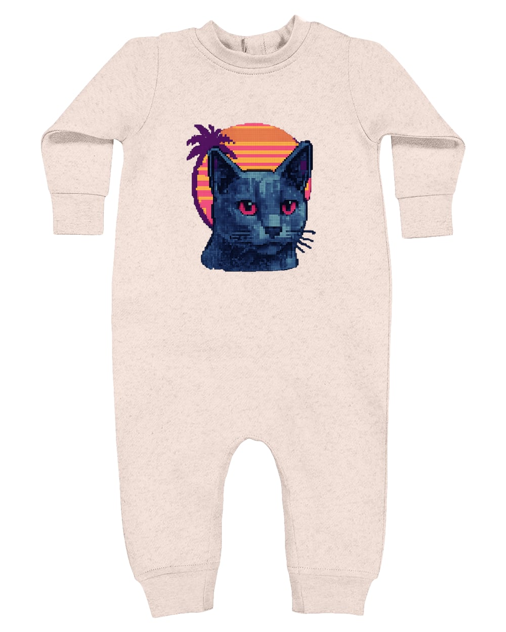 4447 Rabbit Skins Infant Fleece One-Piece Bodysuit - Natural Heather
