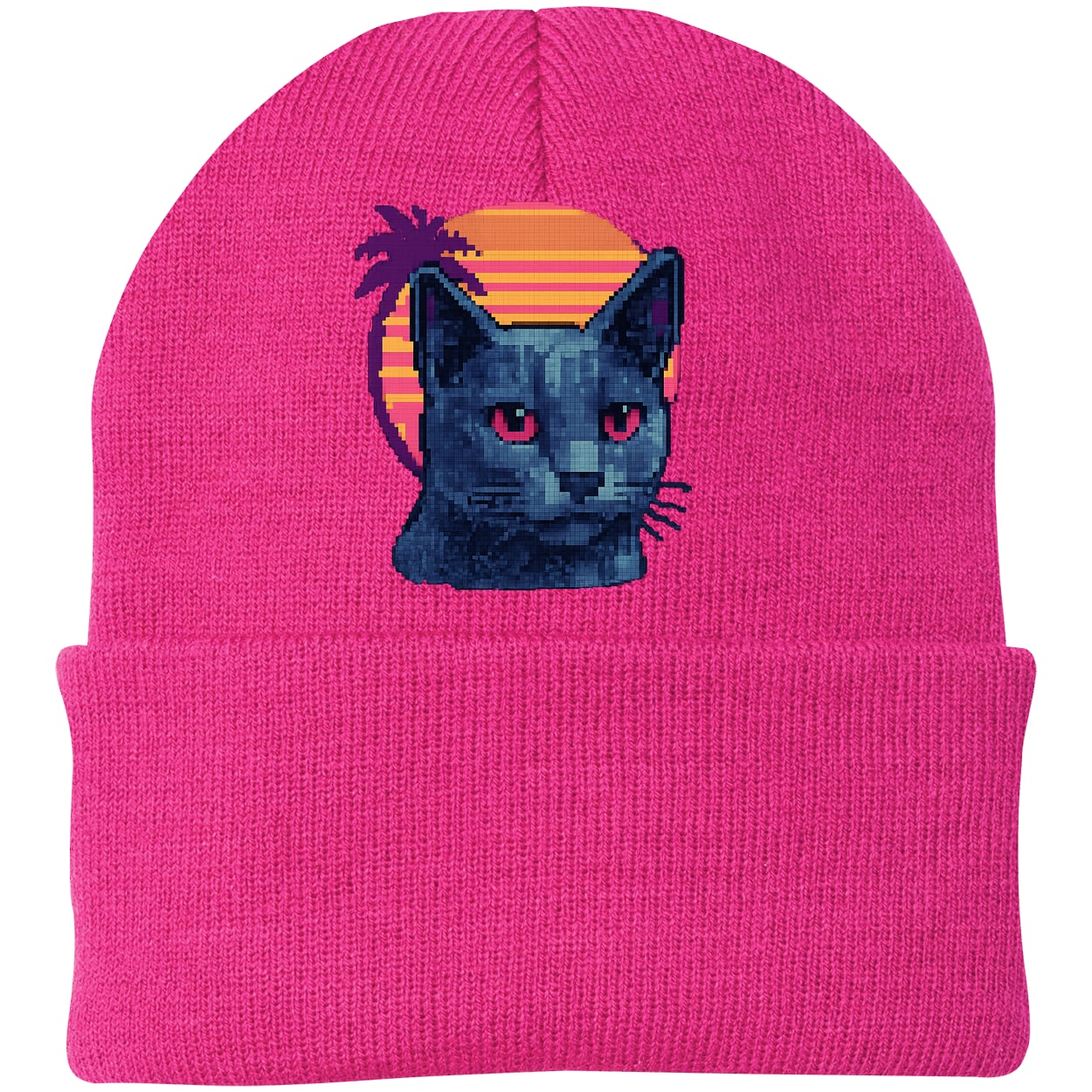 CP90 Port & Company Knit Beanie - Neon Pink
